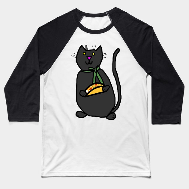 Taco Cat Baseball T-Shirt by ellenhenryart